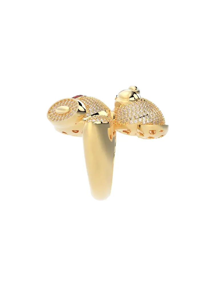 Ayıcık Figürlü Taşlı 14K Altın Yüzük - 8