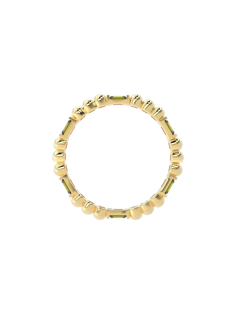 Baget Taşlı Modern Sıra 14K Altın Yüzük - 6