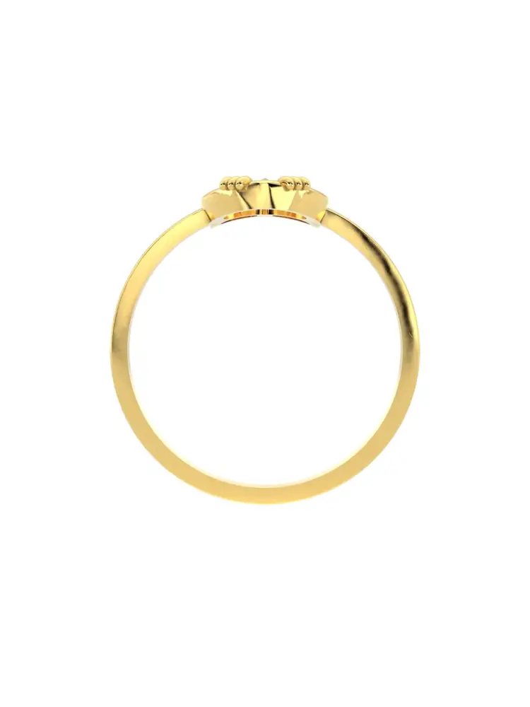 Baykuş Figürlü Minimal 14K Altın Yüzük - 6