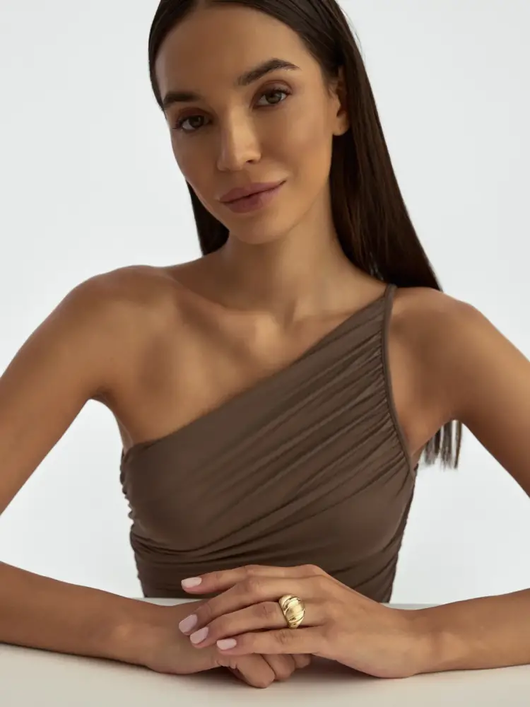 Bombeli Burgulu Vintage 14K Altın Yüzük - 4