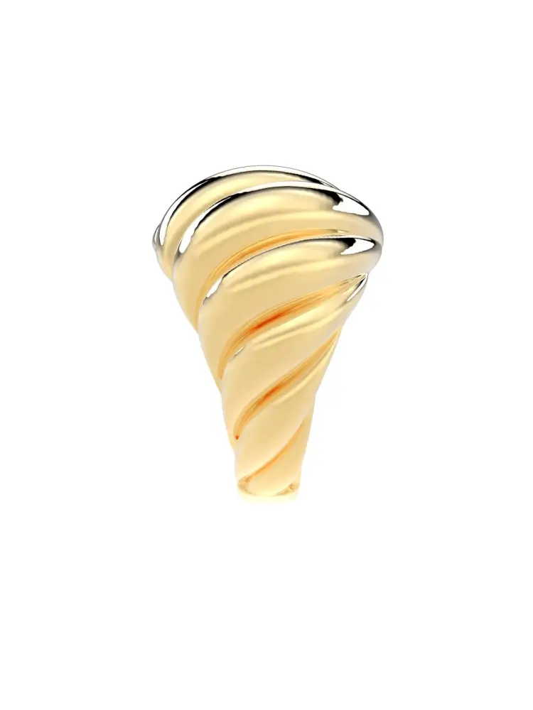 Bombeli Burgulu Vintage 14K Altın Yüzük - 7