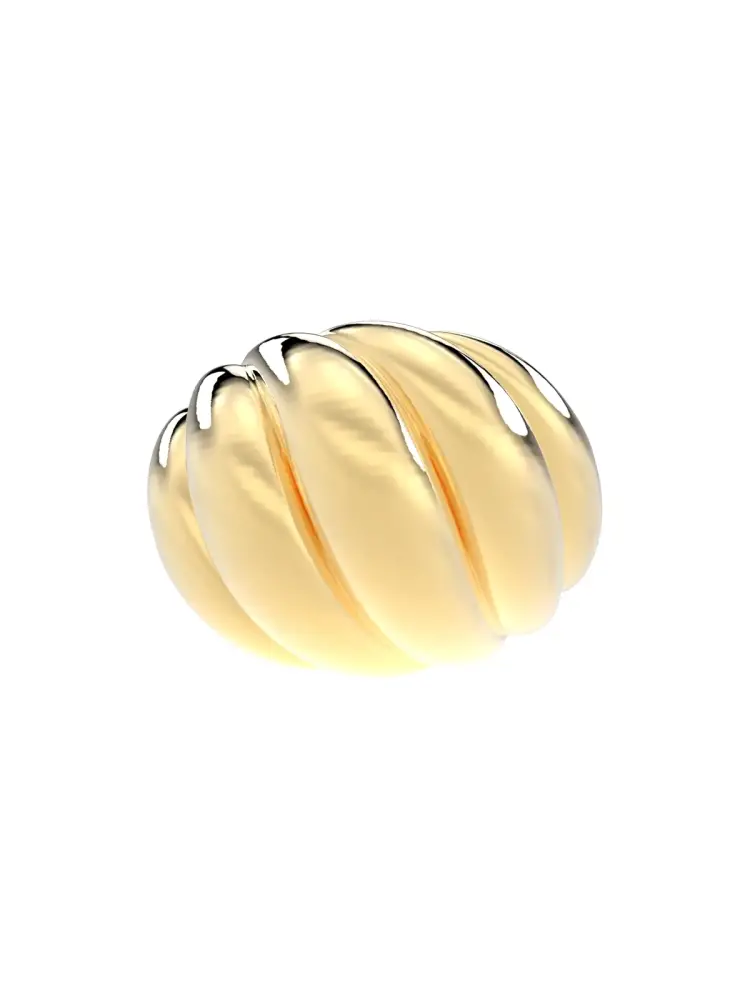 Bombeli Burgulu Vintage 14K Altın Yüzük - 5