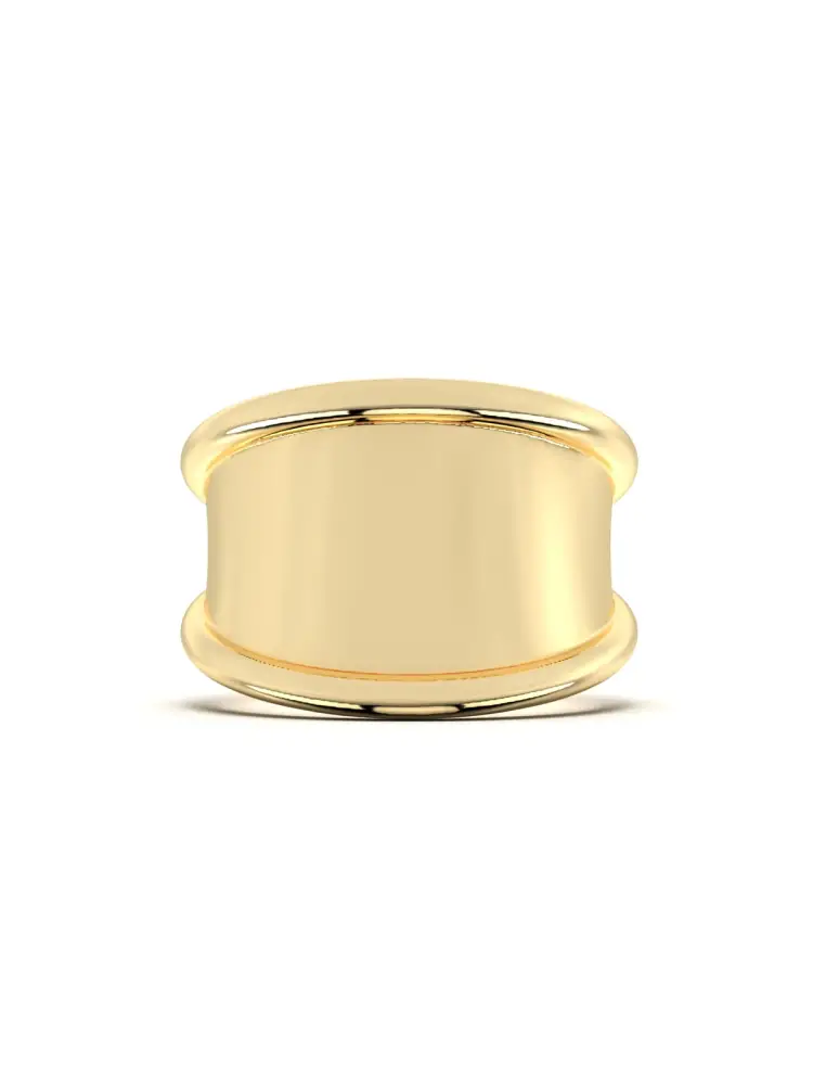 Bombeli Formlu Kapsül 14K Altın Yüzük - 7