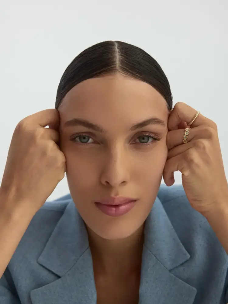 Bombeli Minimal 14K Altın Yüzük - 3