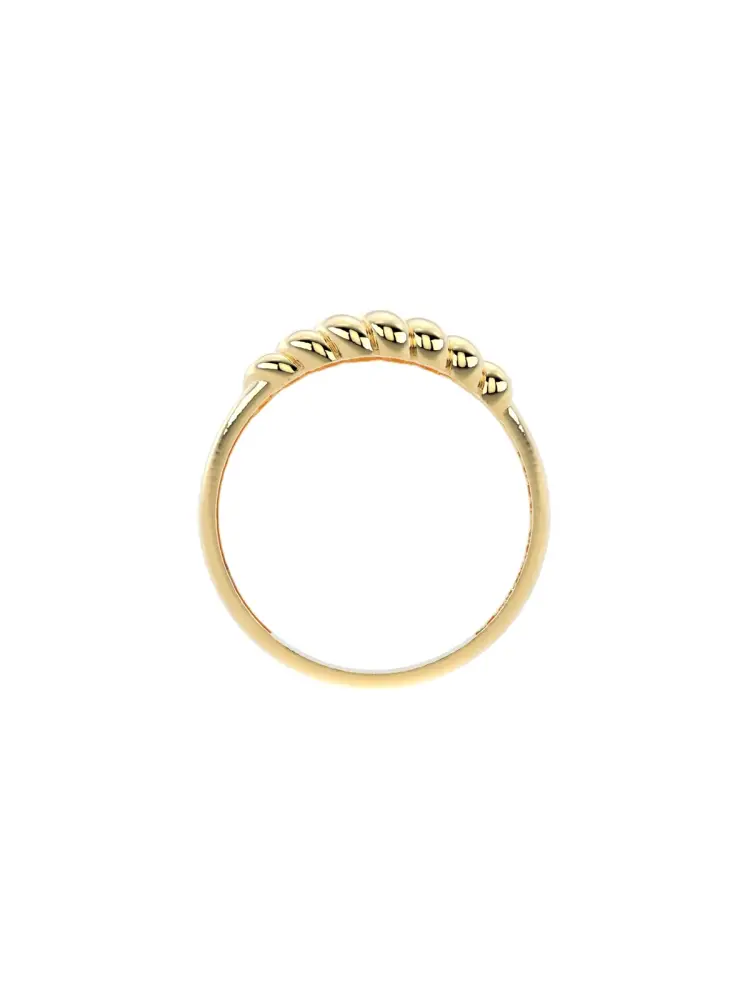 Bombeli Minimal 14K Altın Yüzük - 7