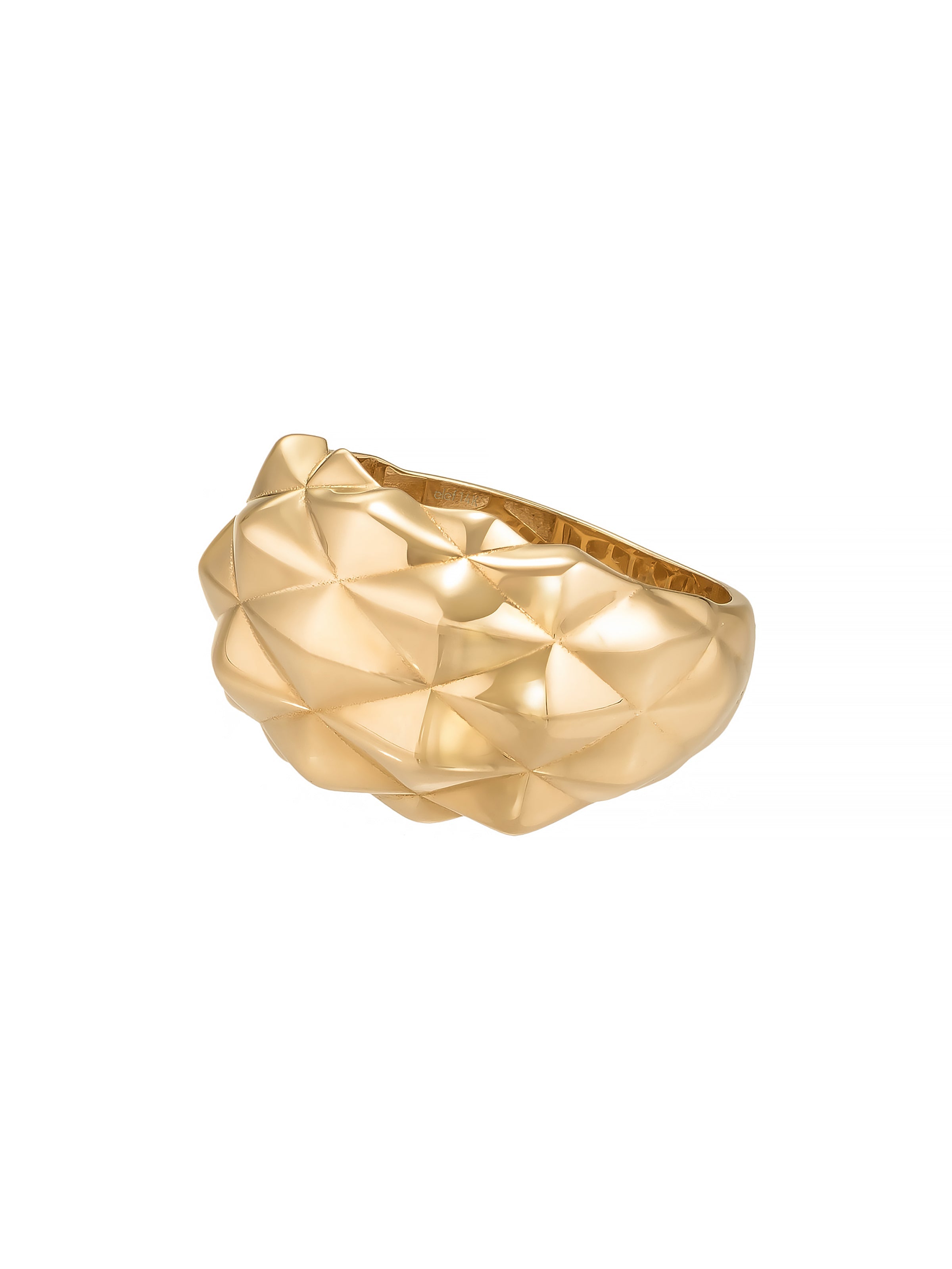Sade Geometrik Formlu 14K Altın Yüzük - Elef Kuyumculuk