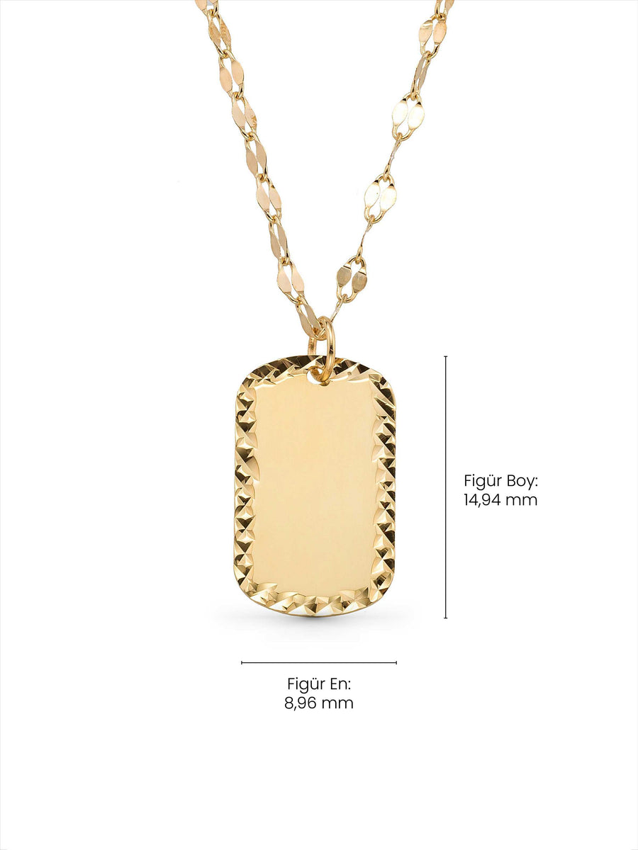 Künye Formlu 14K Altın Kolye
