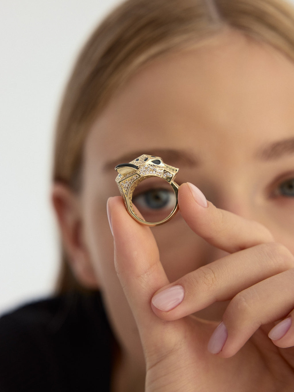 Panter Figürlü Modern 14K Altın Yüzük - Elef Kuyumculuk