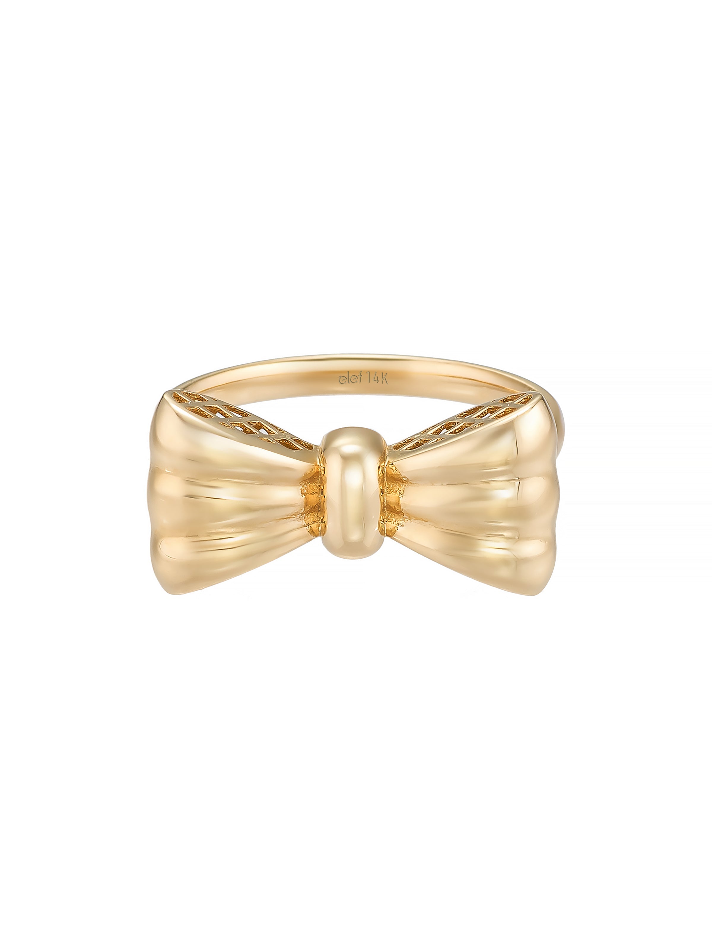 Fiyonk Formlu Modern 14K Altın Yüzük - Elef Kuyumculuk