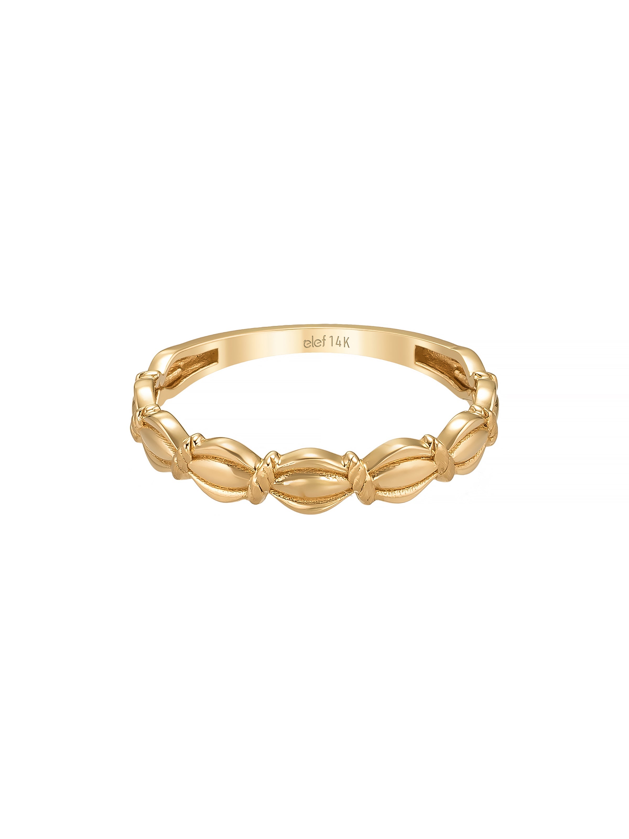 Burgu Detaylı Vintage 14K Altın Yüzük - Elef Kuyumculuk