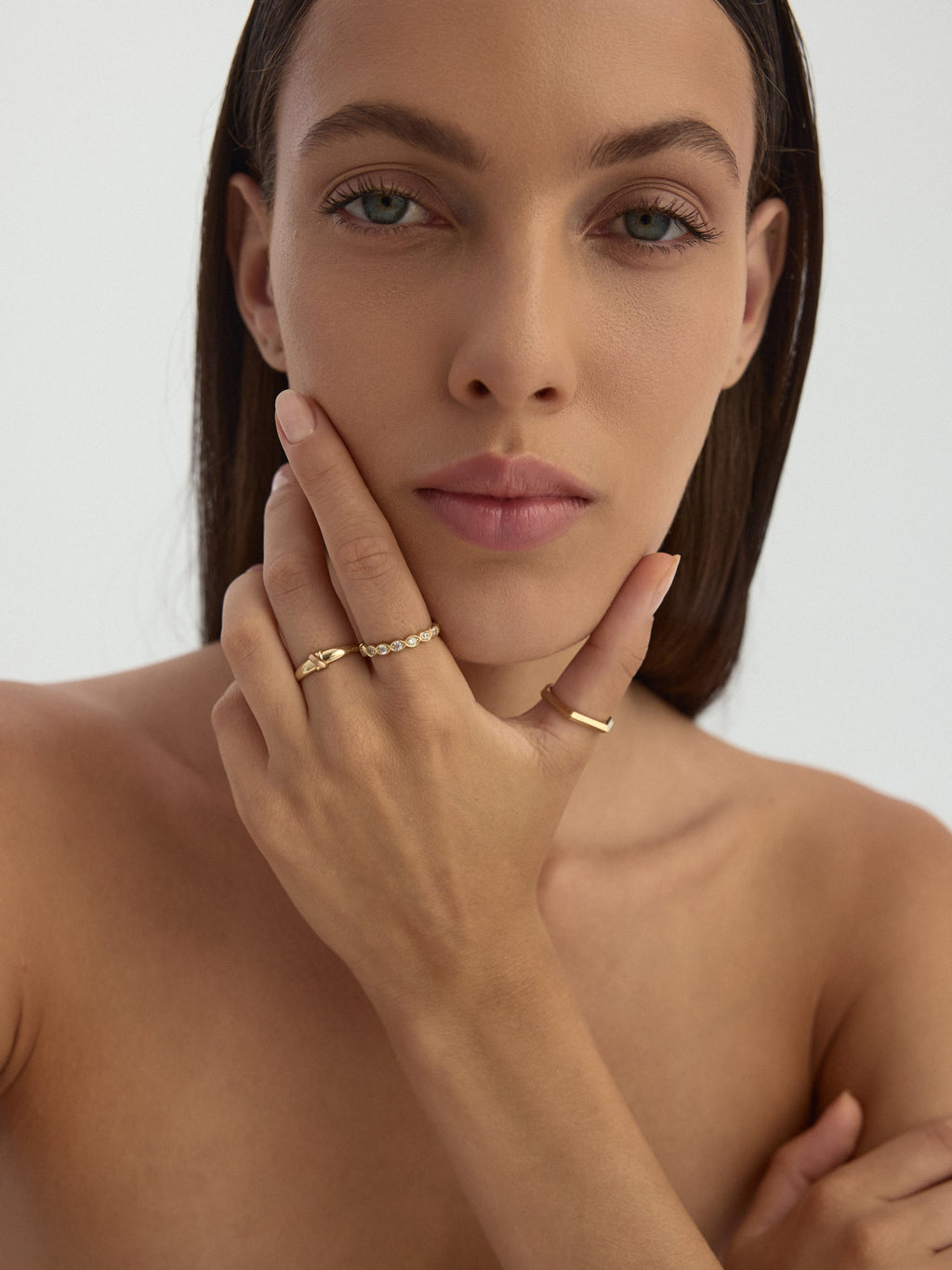 Altıgen Formlu Modern 14K Altın Yüzük - Elef Kuyumculuk