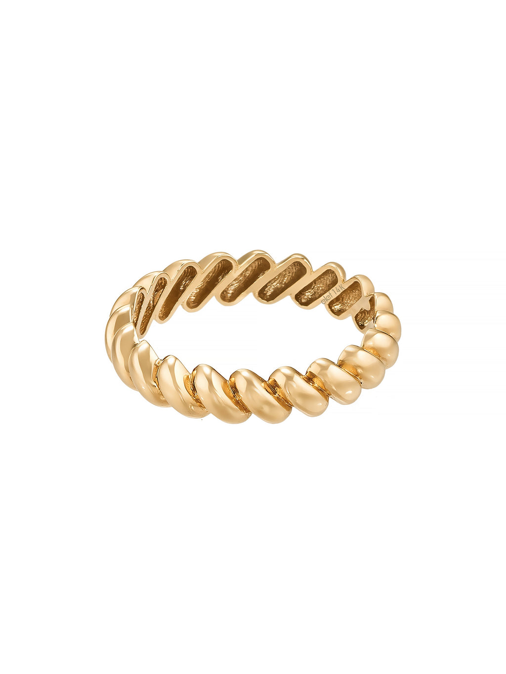 Burgu Formlu Minimal 14K Altın Yüzük - Elef Kuyumculuk