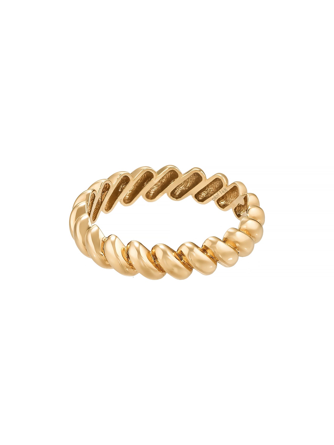 Burgu Formlu Minimal 14K Altın Yüzük - Elef Kuyumculuk
