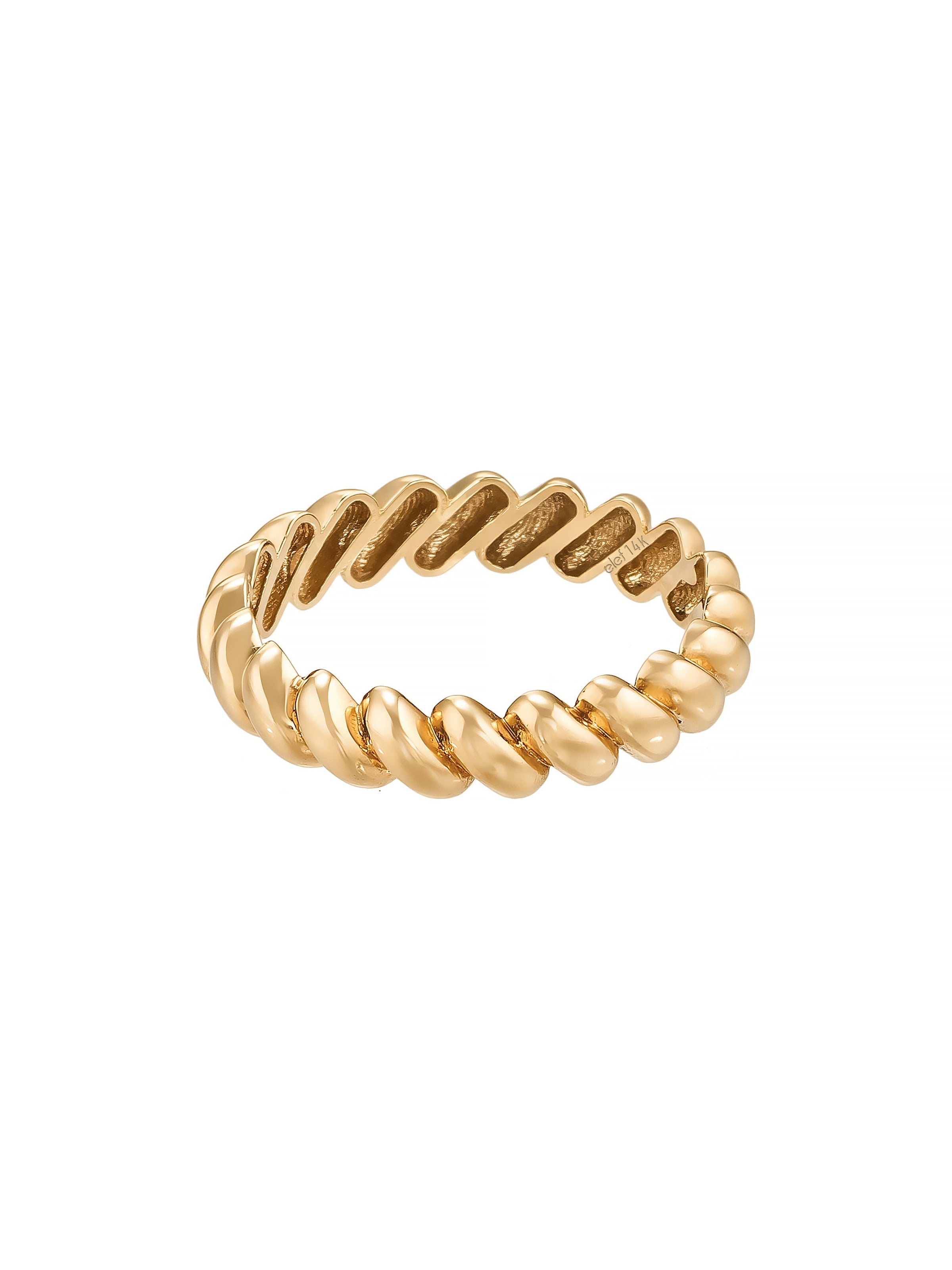 Burgu Formlu Minimal 14K Altın Yüzük - Elef Kuyumculuk
