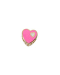 Pembe Mine Kalp Figürlü 14K Altın Charm