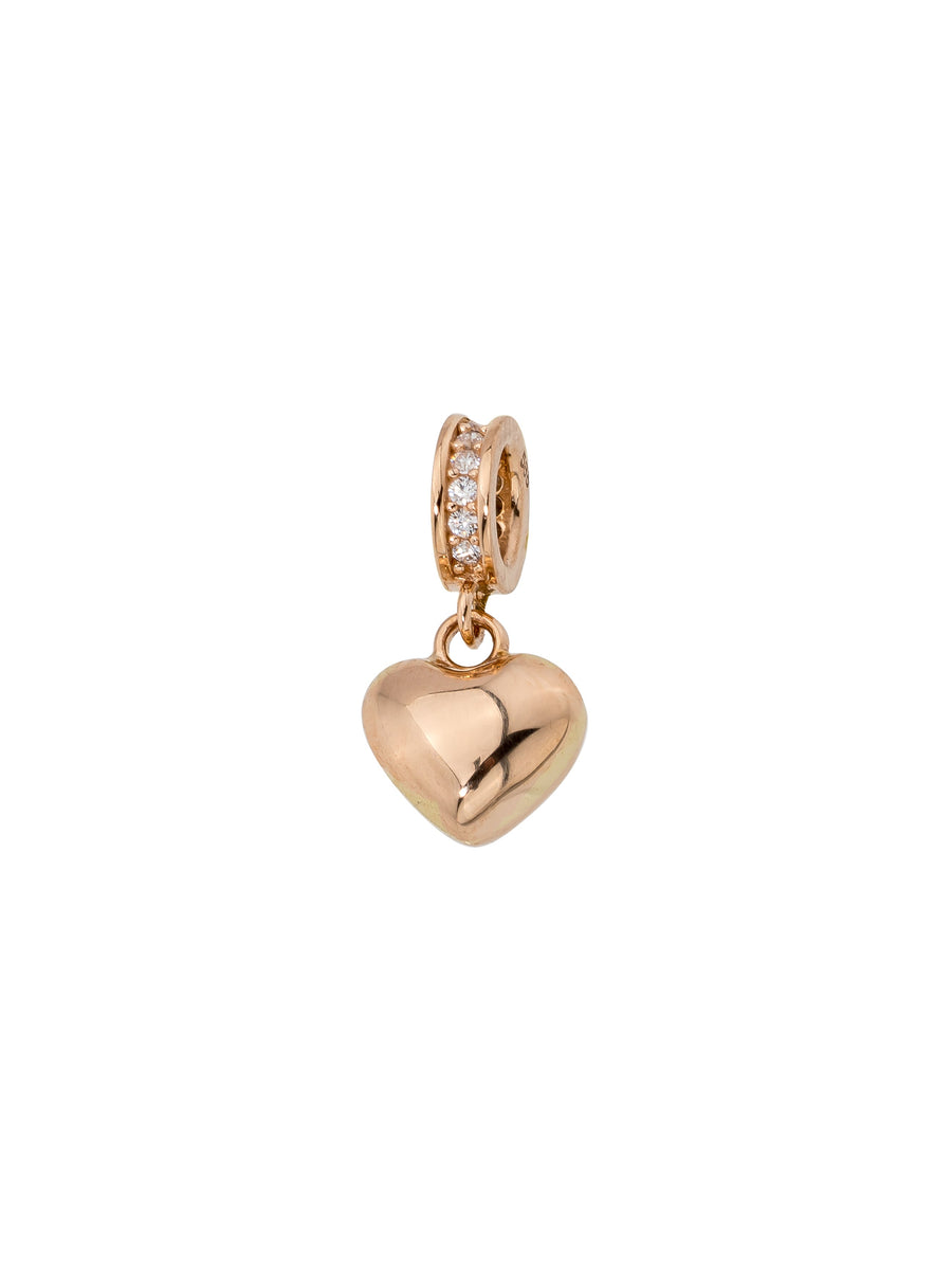 Minimal Kalp Figürlü 14K Altın Charm