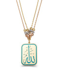 Allah Yazılı Mineli 14K Altın Kolye - Elef Kuyumculuk