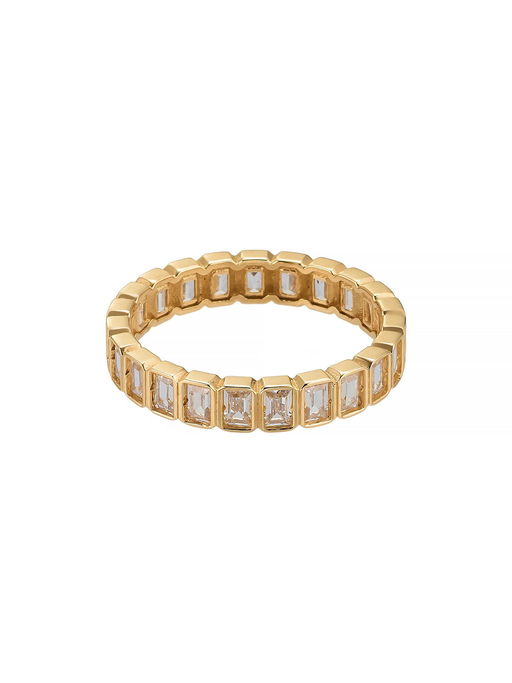 Baget Taşlı Modern Tamtur 14K Altın Yüzük - Elef Kuyumculuk