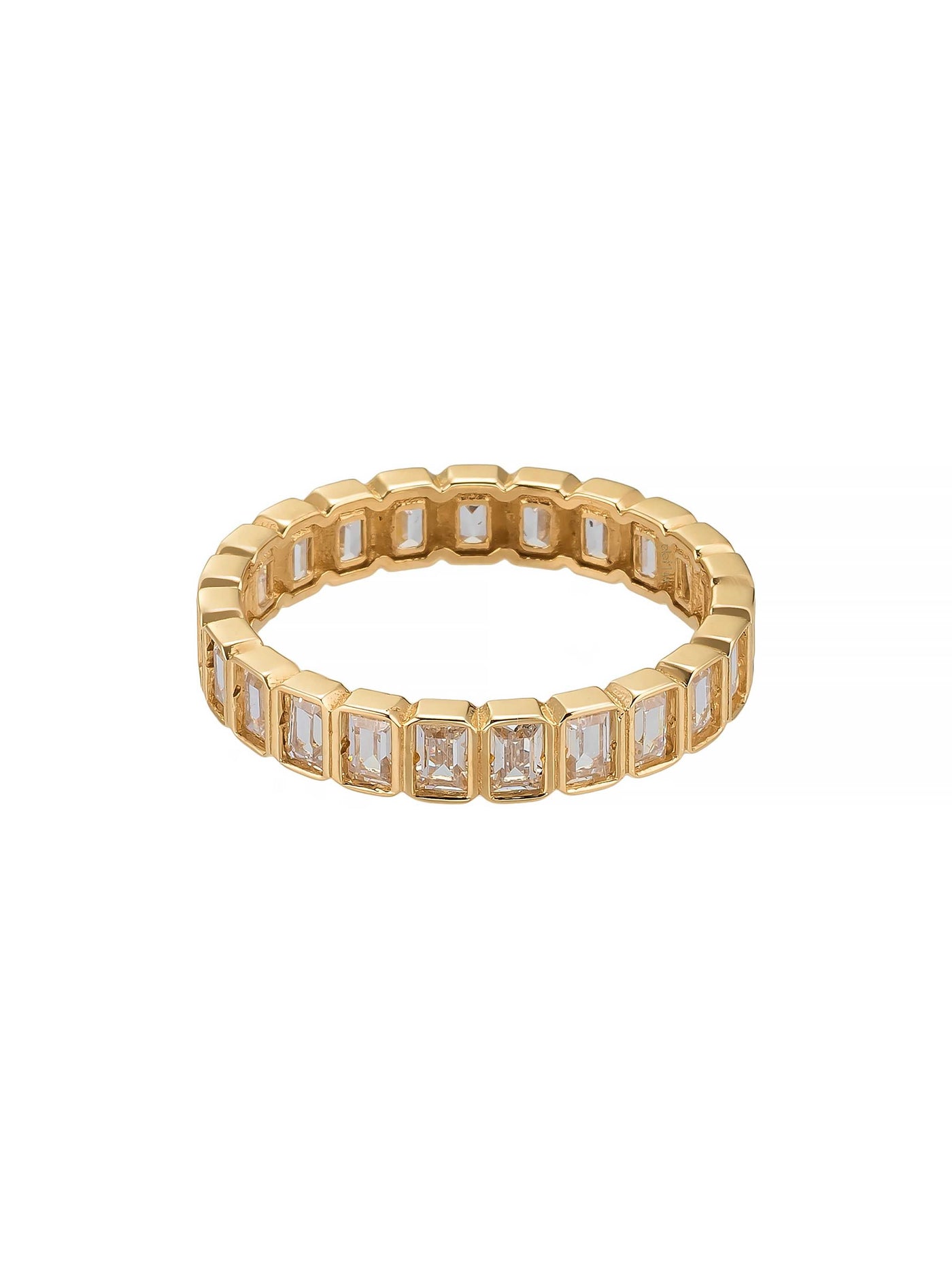 Baget Taşlı Modern Tamtur 14K Altın Yüzük - Elef Kuyumculuk