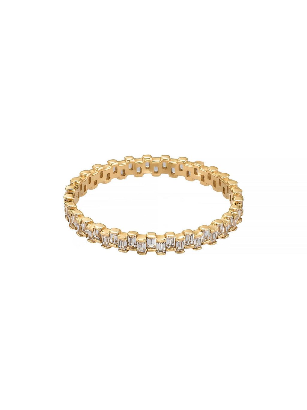 Baget Taşlı Modern Tamtur 14K Altın Yüzük - Elef Kuyumculuk