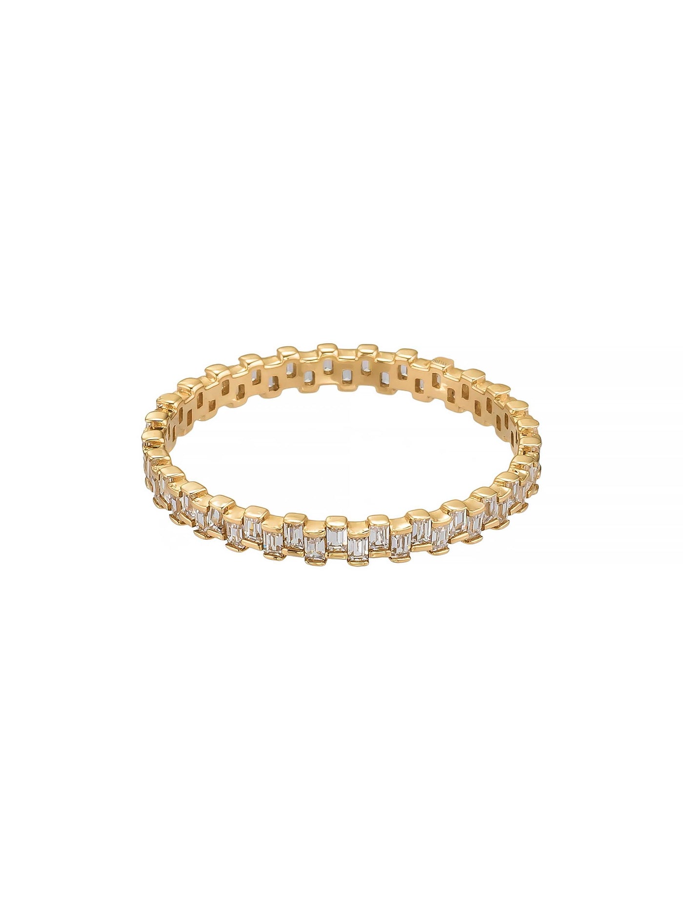 Baget Taşlı Modern Tamtur 14K Altın Yüzük - Elef Kuyumculuk