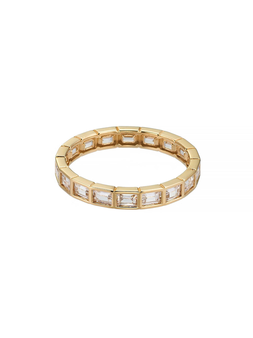 Baget Taşlı Modern Tamtur 14K Altın Yüzük - Elef Kuyumculuk