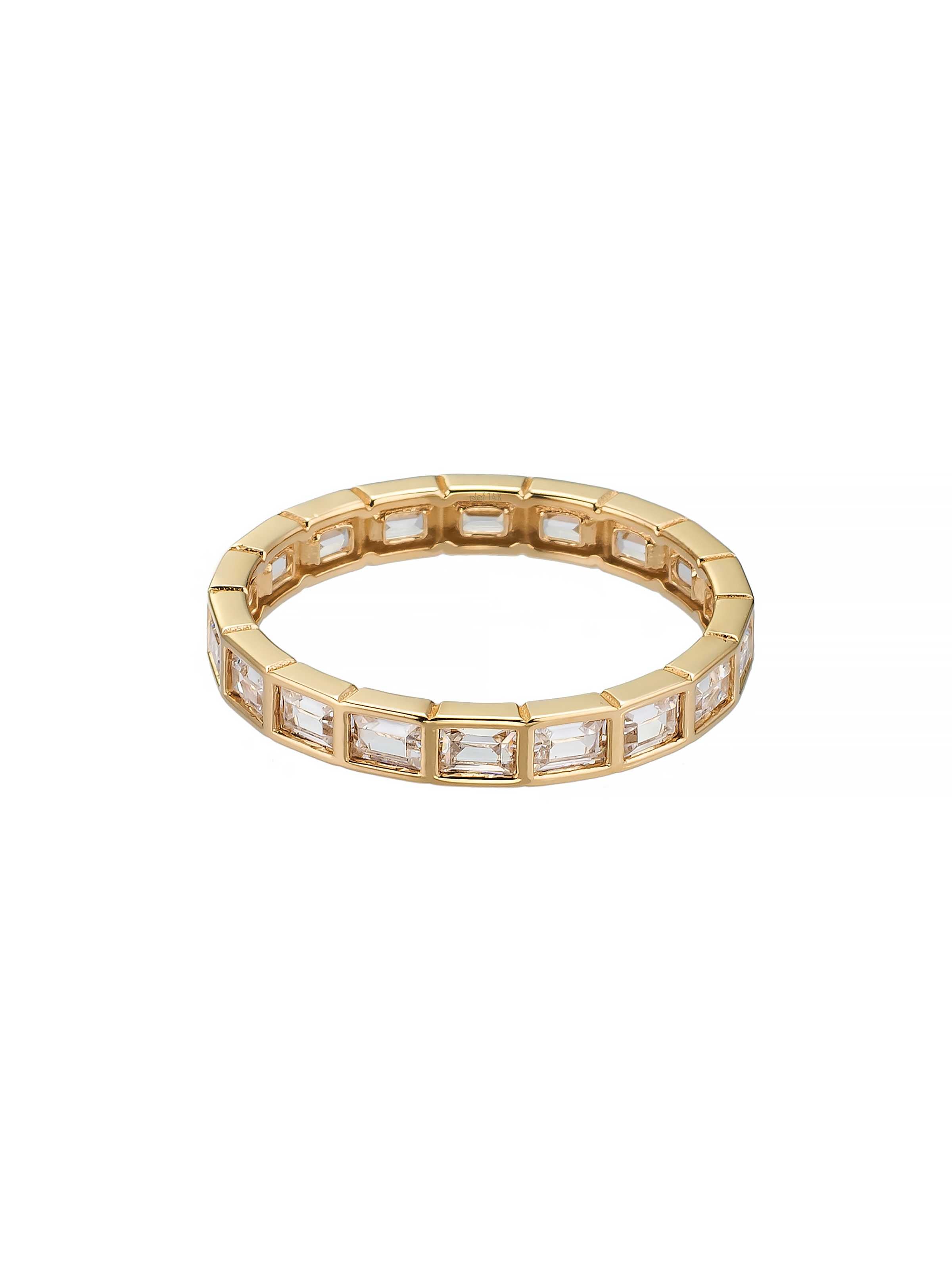 Baget Taşlı Modern Tamtur 14K Altın Yüzük - Elef Kuyumculuk