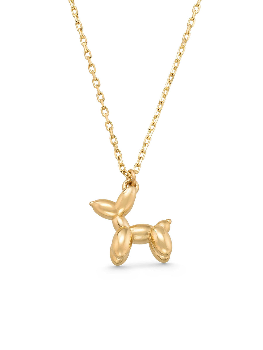 Balloon Dog Figürlü 14K Altın Kolye