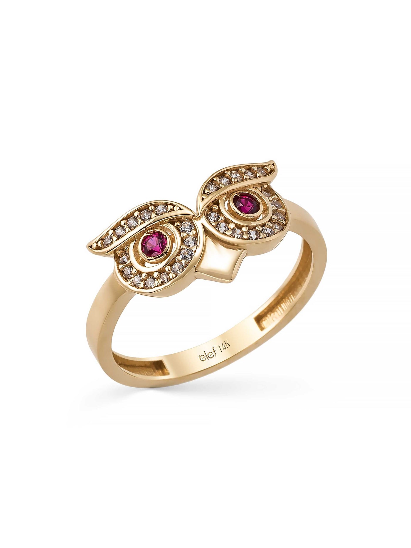 Baykuş Figürlü Vintage 14K Altın Yüzük - Elef Kuyumculuk