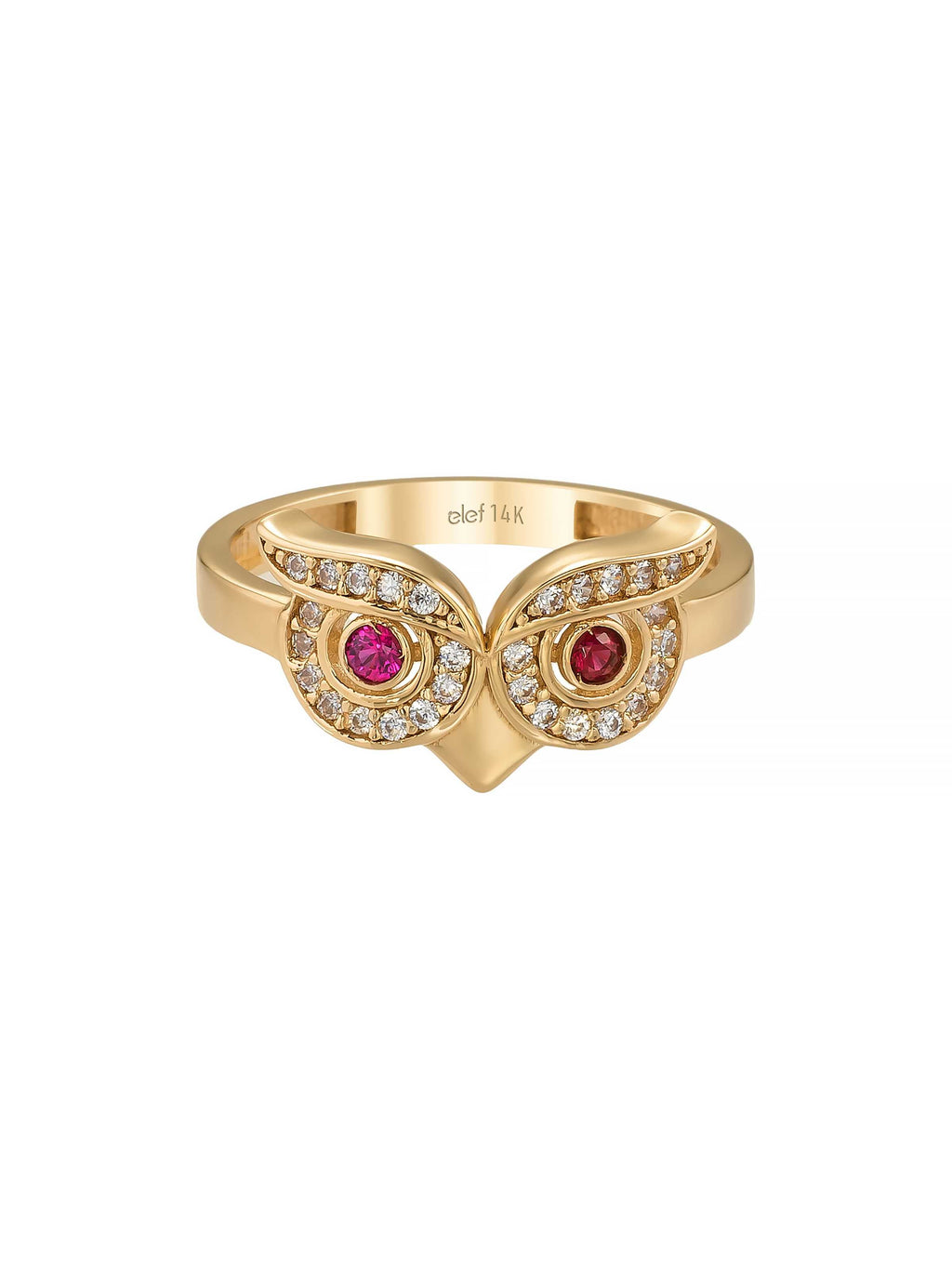 Baykuş Figürlü Vintage 14K Altın Yüzük - Elef Kuyumculuk