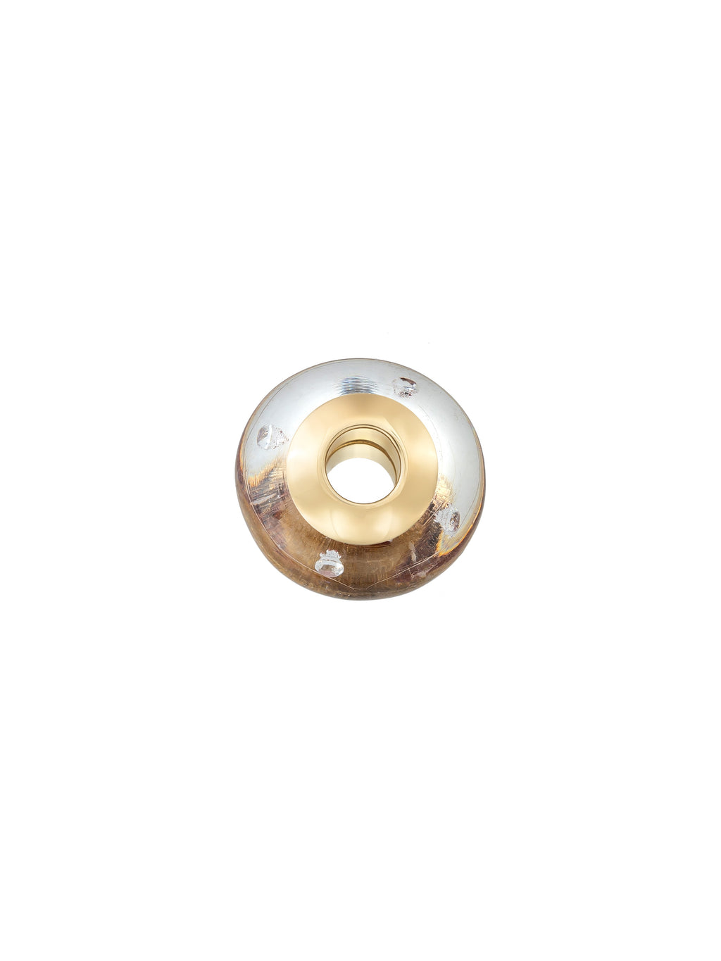 Bordo Derinlik Detaylı 14K Altın Murano Cam Charm - Elef Kuyumculuk