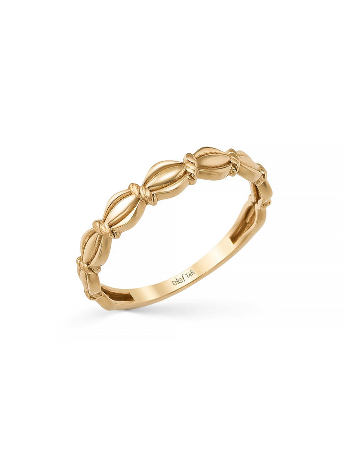 Burgu Detaylı Vintage 14K Altın Yüzük