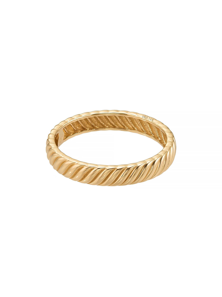 Burgu Formlu Modern 14K Altın Yüzük