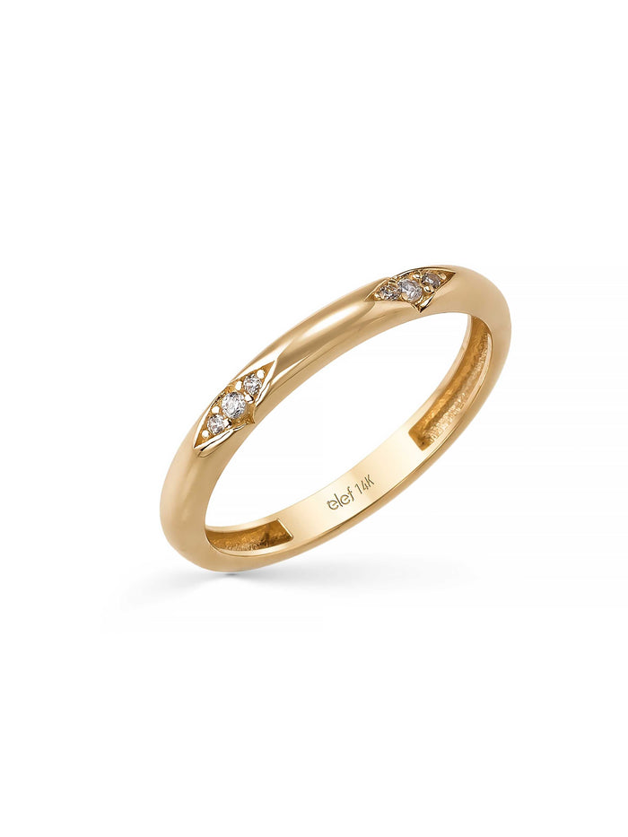 Çiçek Motifli Modern 14K Altın Yüzük