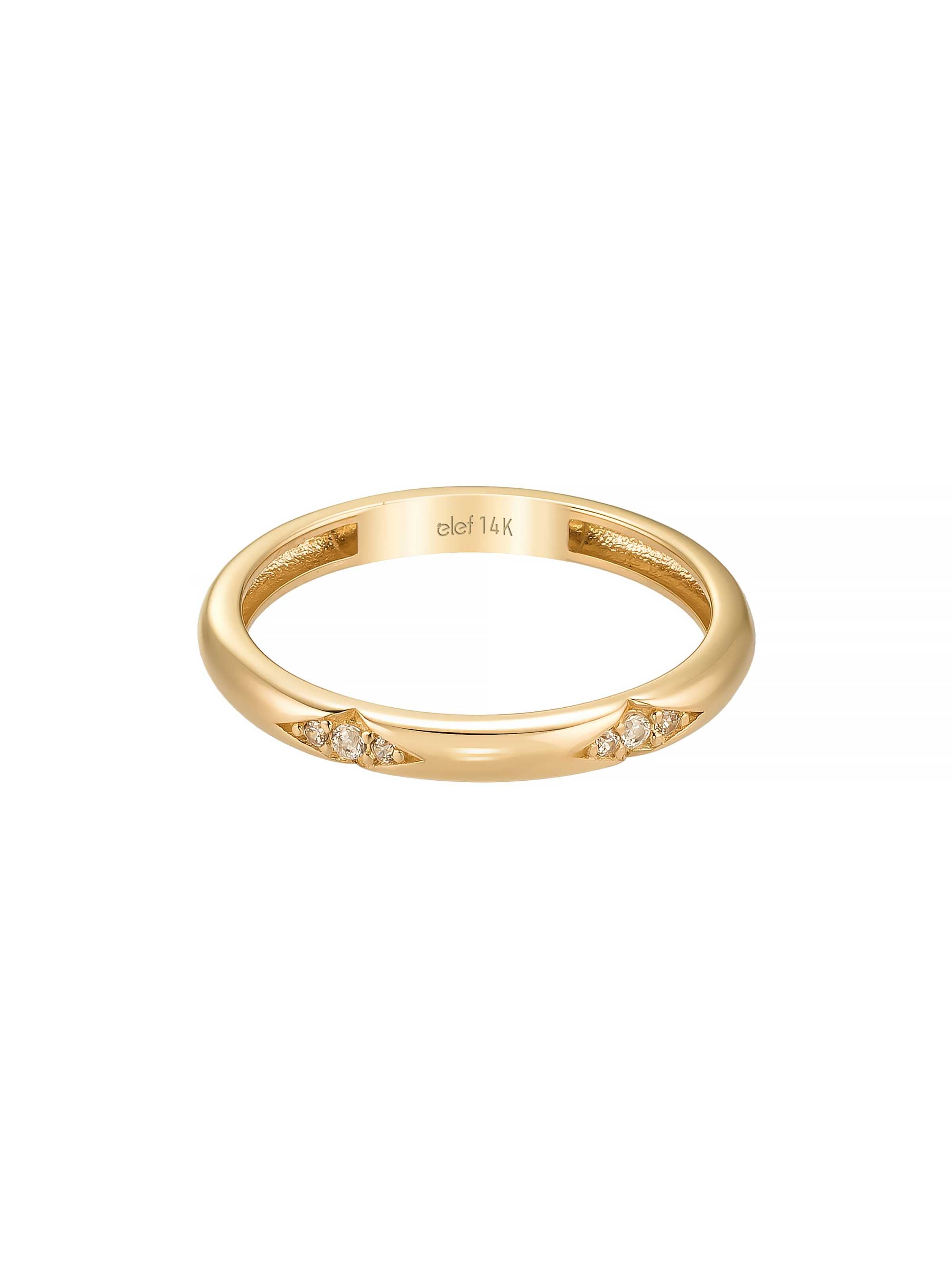 Çiçek Motifli Modern 14K Altın Yüzük - Elef Kuyumculuk