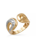 Çift Renk Spiral Formlu Modern 14K Altın Yüzük - Elef Kuyumculuk