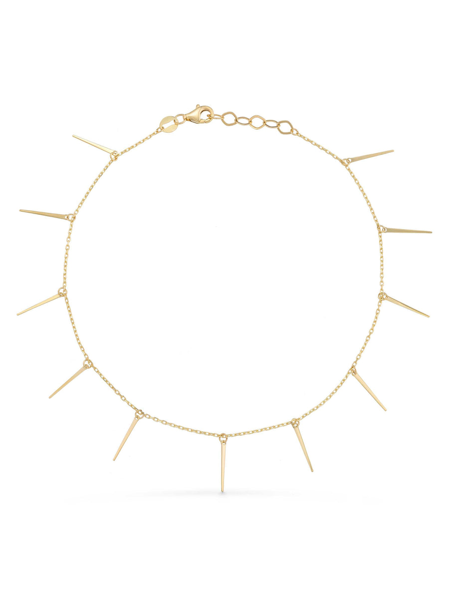 Çubuk Detaylı Modern 14K Altın Halhal