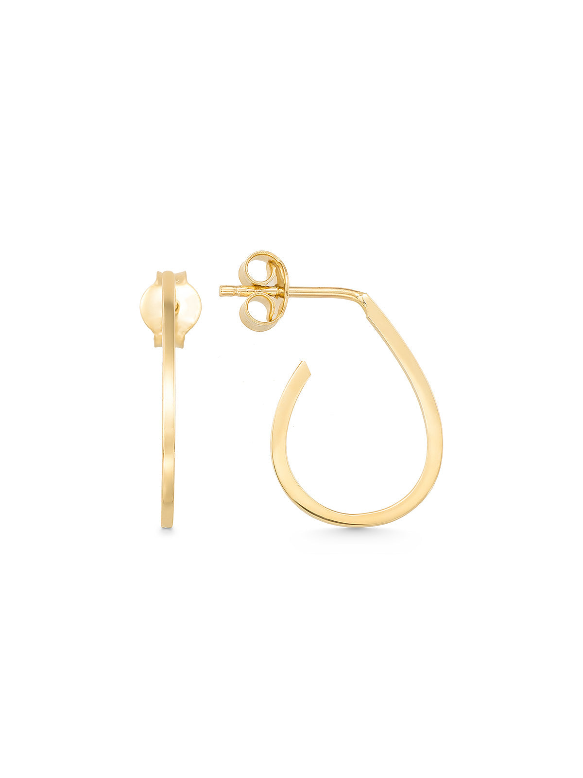 Damla Form Minimal 14K Altın Küpe - Elef Kuyumculuk