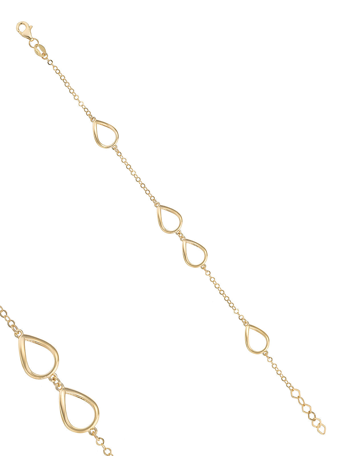 Damlamsı Halkalı Minimal 14K Altın Bileklik - Elef Kuyumculuk
