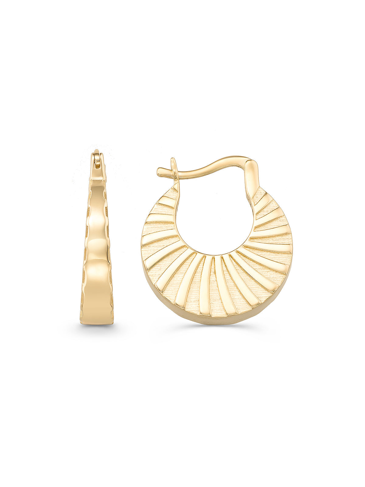 Deniz Kabuğu Formlu 14K Altın Küpe - Elef Kuyumculuk