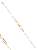 Dikdörtgen Halkalı Modern 14K Altın Bileklik - Elef Kuyumculuk