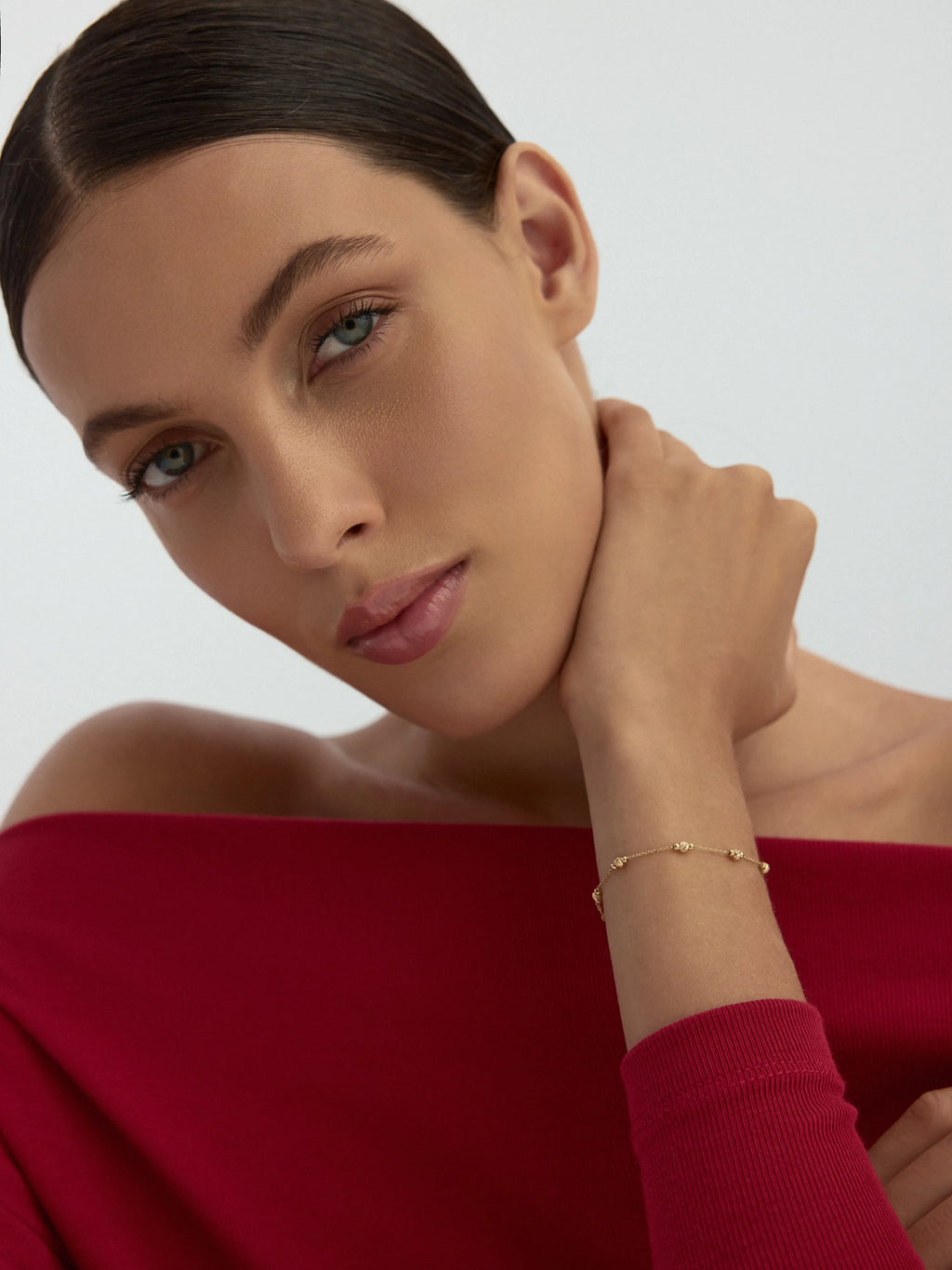 Dorika Top Detaylı Minimal 14K Altın Bileklik - Elef Kuyumculuk