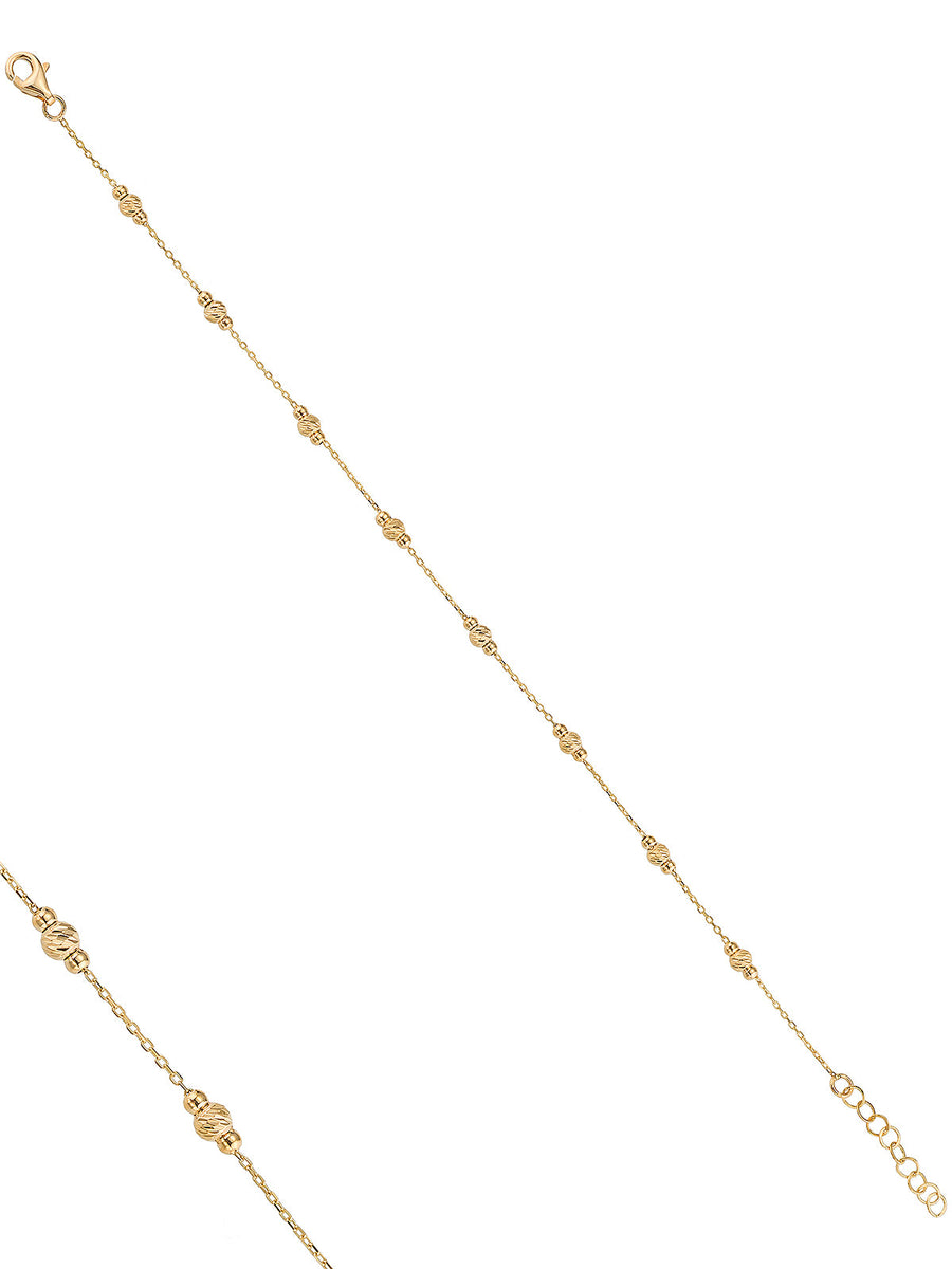 Dorika Top Detaylı Minimal 14K Altın Bileklik