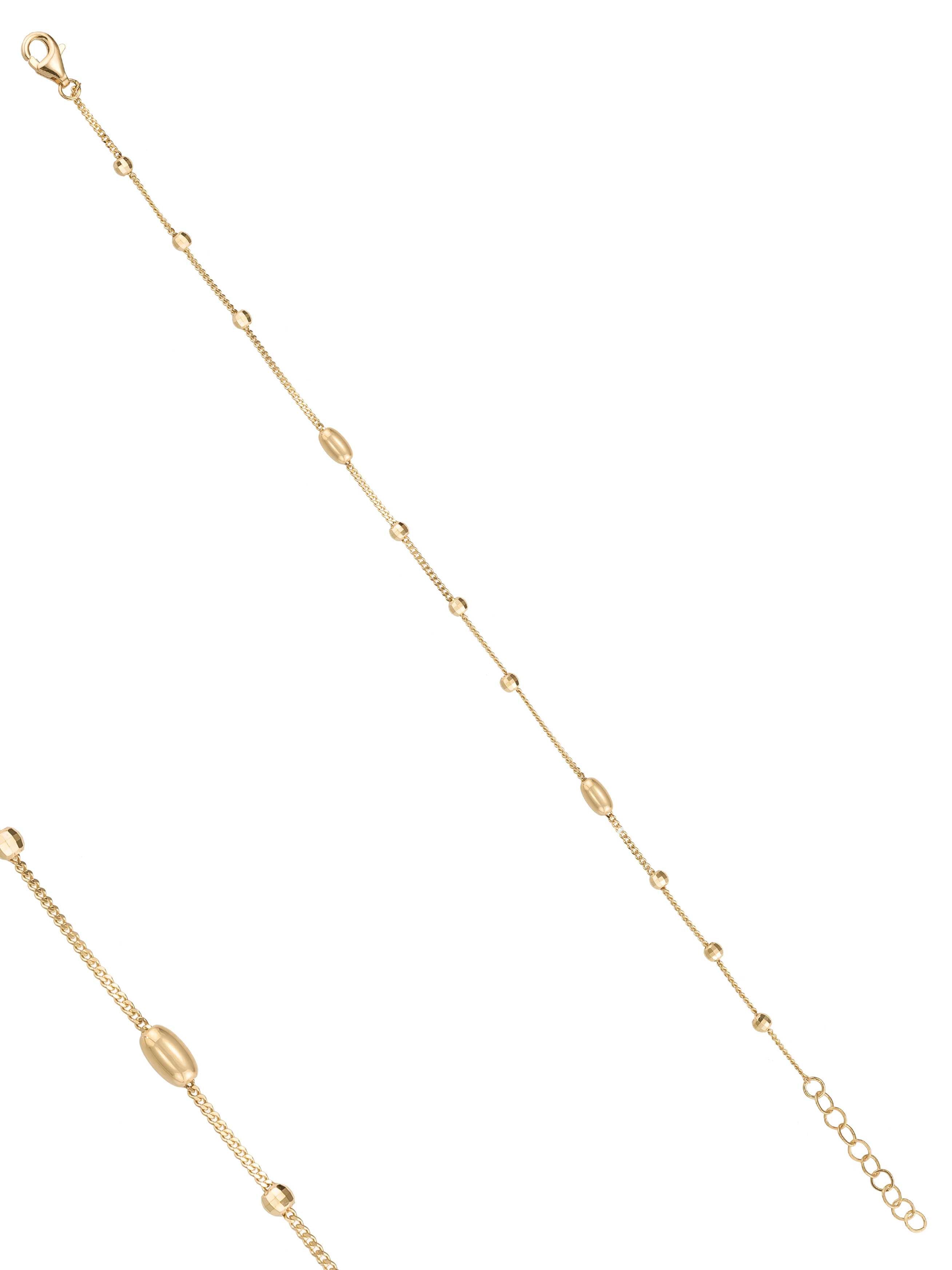 Dorika ve Oval Formlu Minimal 14K Altın Bileklik - Elef Kuyumculuk
