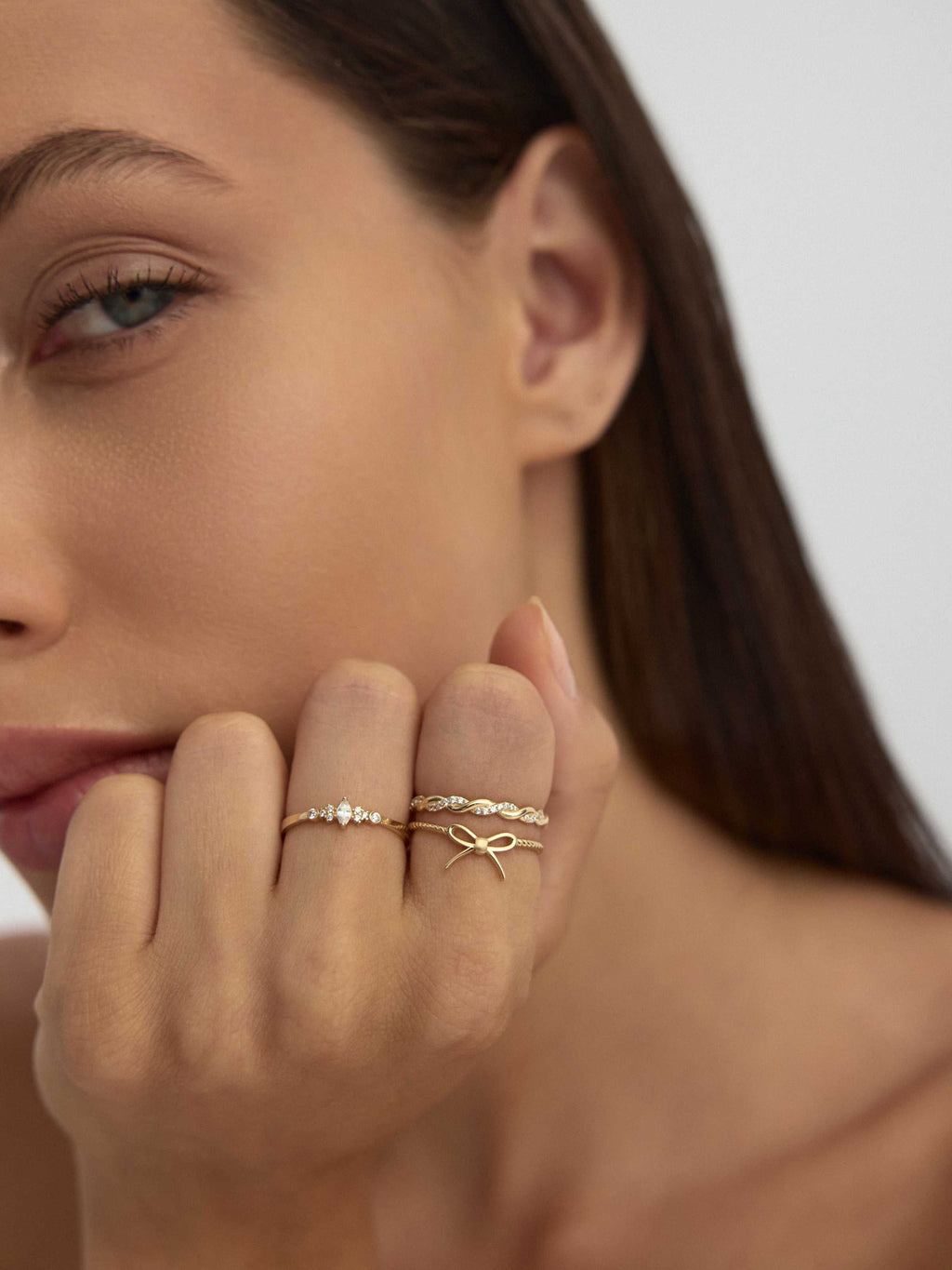 Fiyonk Motifli Burgu Form 14K Altın Yüzük - Elef Kuyumculuk