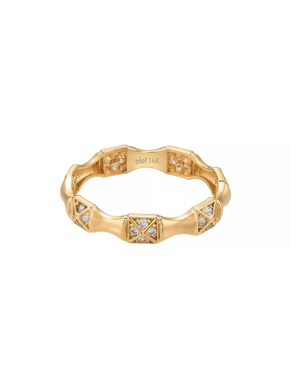 Geometrik Formlu Modern 14K Altın Yüzük - Elef Kuyumculuk