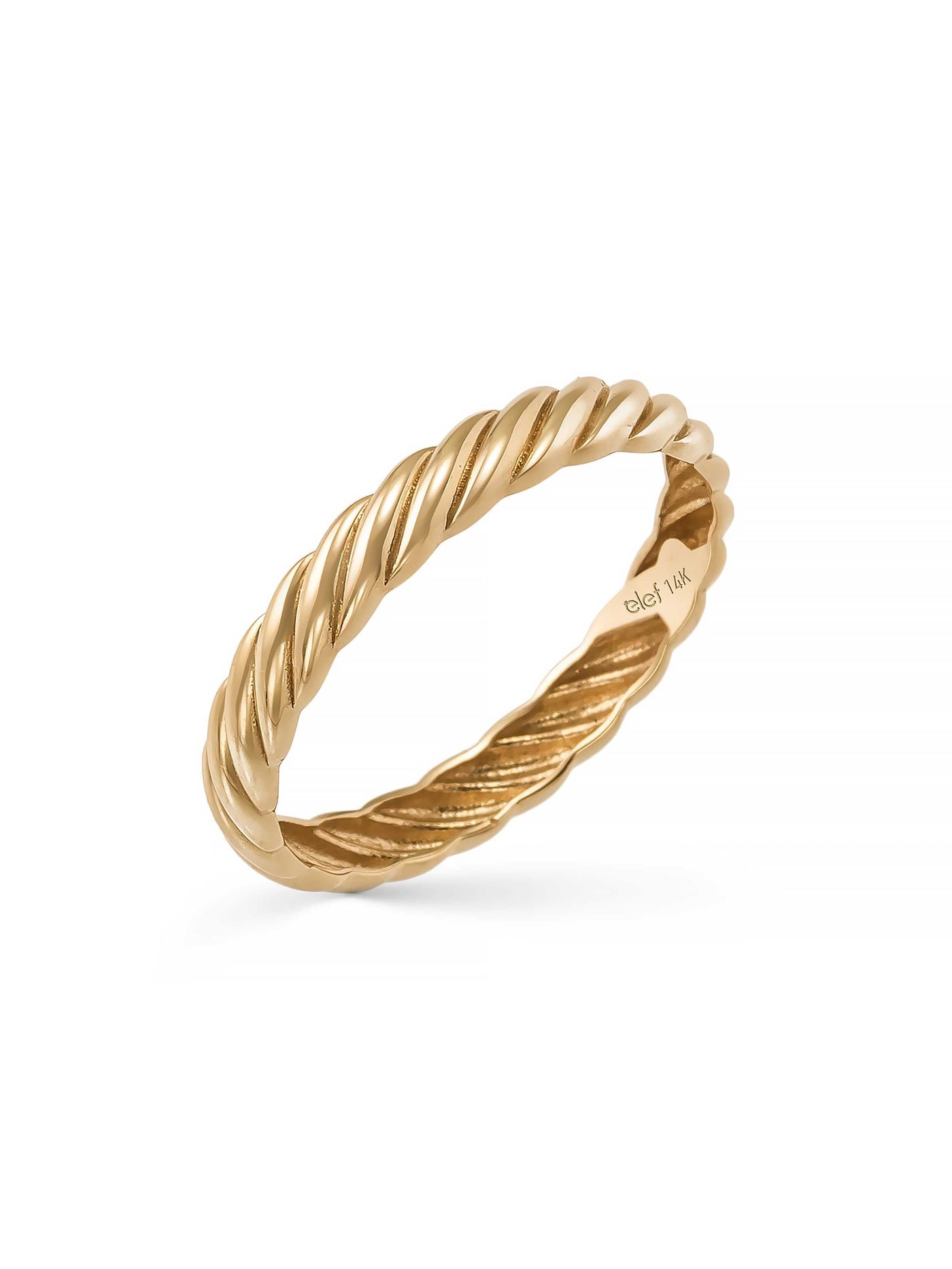 Halat Formlu Minimal 14K Altın Yüzük - Elef Kuyumculuk