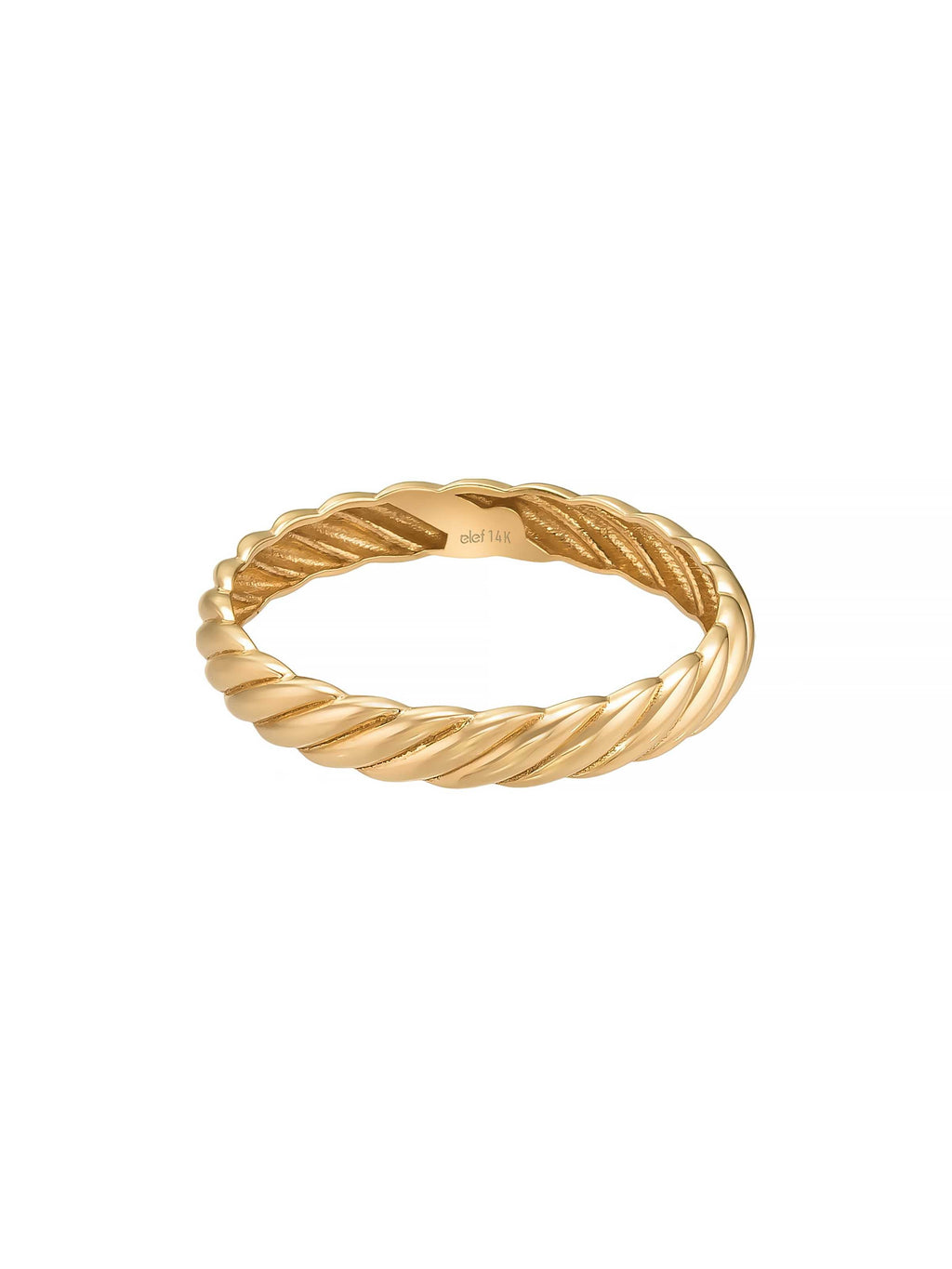 Halat Formlu Minimal 14K Altın Yüzük - Elef Kuyumculuk