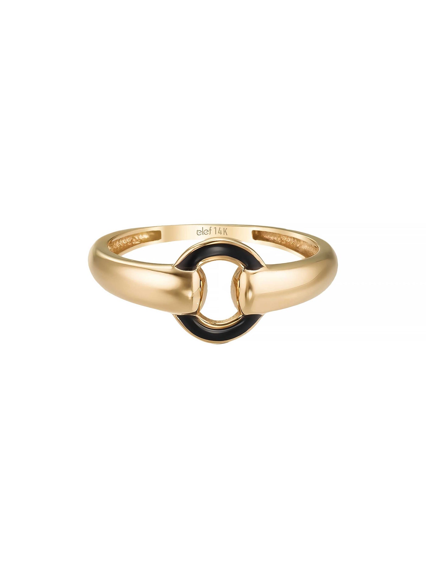 Halka Formlu Modern 14K Altın Yüzük - Elef Kuyumculuk