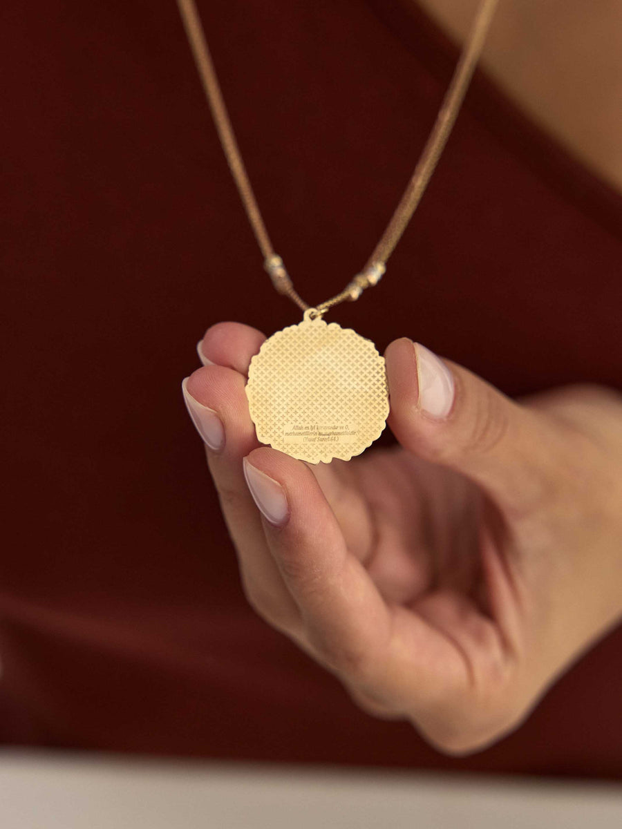 İhlâs Sûresi Madalyon 14K Altın Kolye
